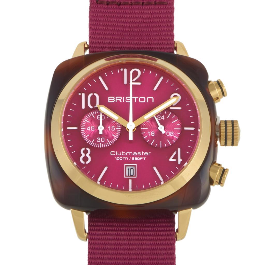 商品Briston|Briston Clubmaster Classic Acetate Gold Berry Dial Watch 19140.PYA.T.28.NBER,价格¥1016,第1张图片