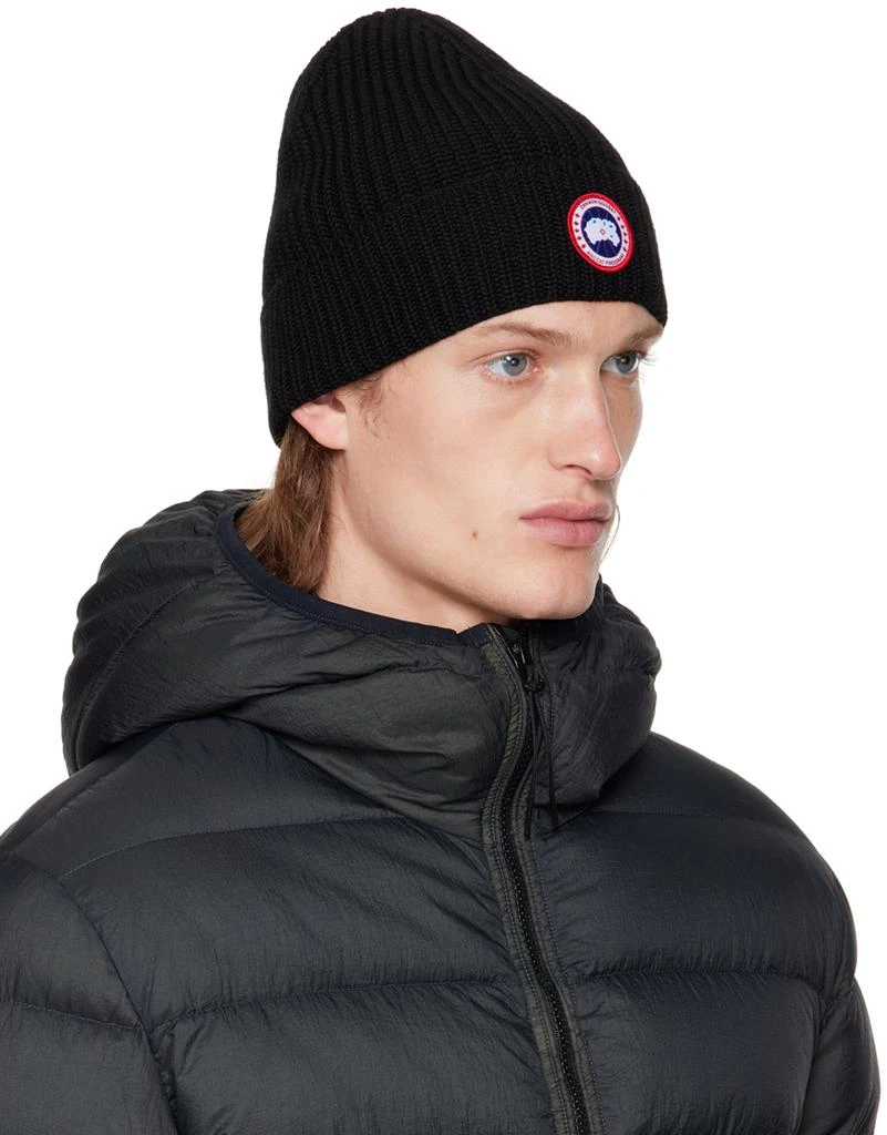 商品Canada Goose|Black Ribbed Arctic Disc Beanie,价格¥1068,第2张图片详细描述
