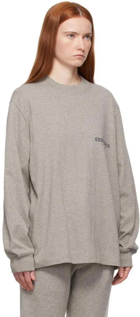 商品Essentials|Grey Logo Long Sleeve T-Shirt,价格¥391,第2张图片详细描述