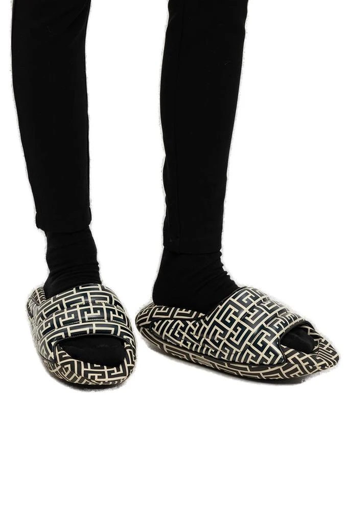 Balmain B-IT Monogram Printed Quilted Mules 商品