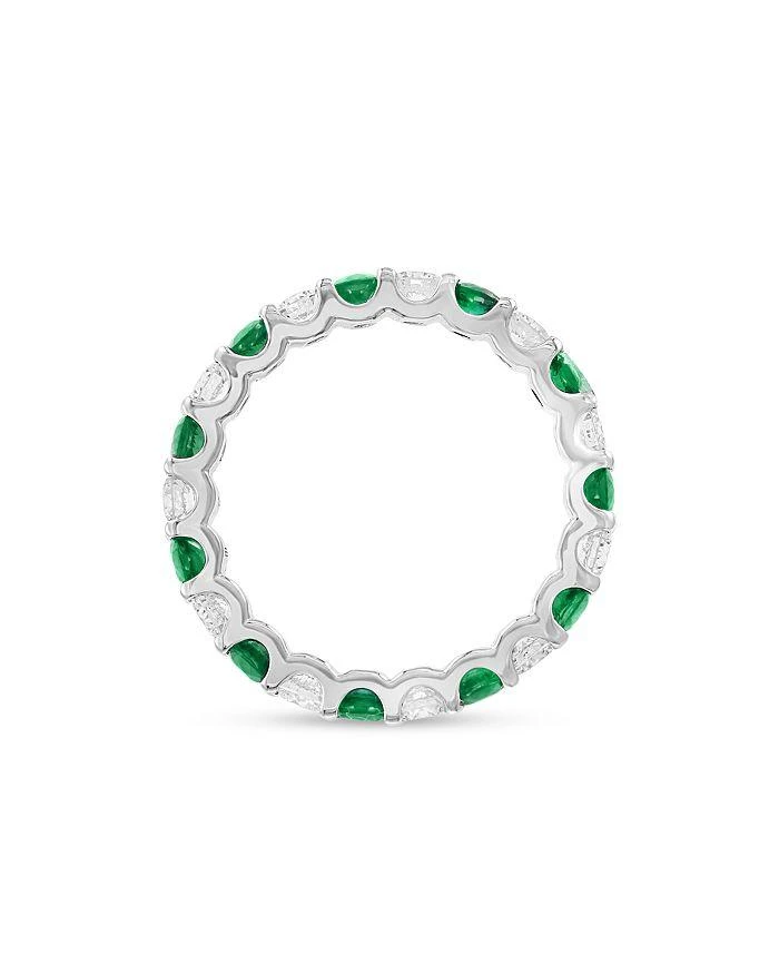 商品Bloomingdale's|Emerald & Diamond Eternity Band in 14K White Gold - Exclusive,价格¥11739,第3张图片详细描述