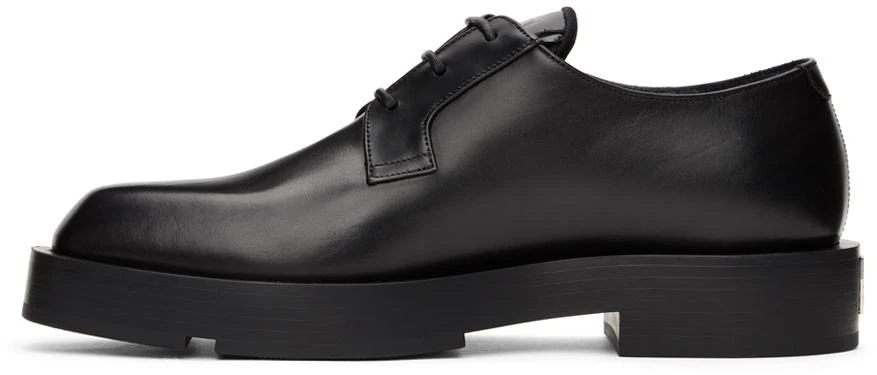 商品Givenchy|Black Squared Lace-Up Derbys,价格¥4413,第3张图片详细描述