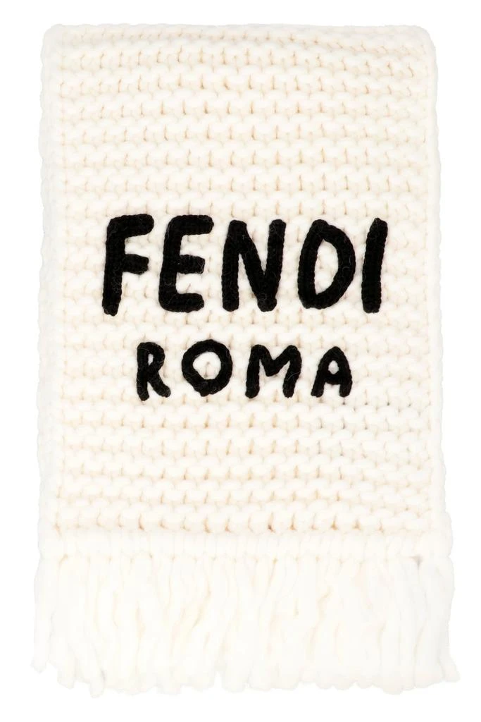 商品Fendi|Fendi Logo Knitted Scarf,价格¥5851,第1张图片