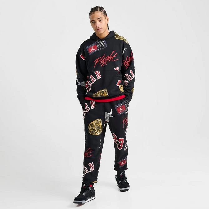 商品Jordan|Men's Jordan Essentials Allover Graphic Brooklyn Fleece Sweatpants,价格¥622,第2张图片详细描述