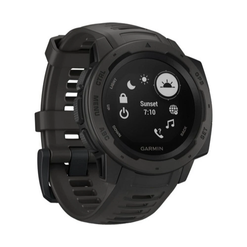 商品Garmin|Unisex Instinct Graphite Silicone Strap Smart Watch 23mm,价格¥1855,第4张图片详细描述