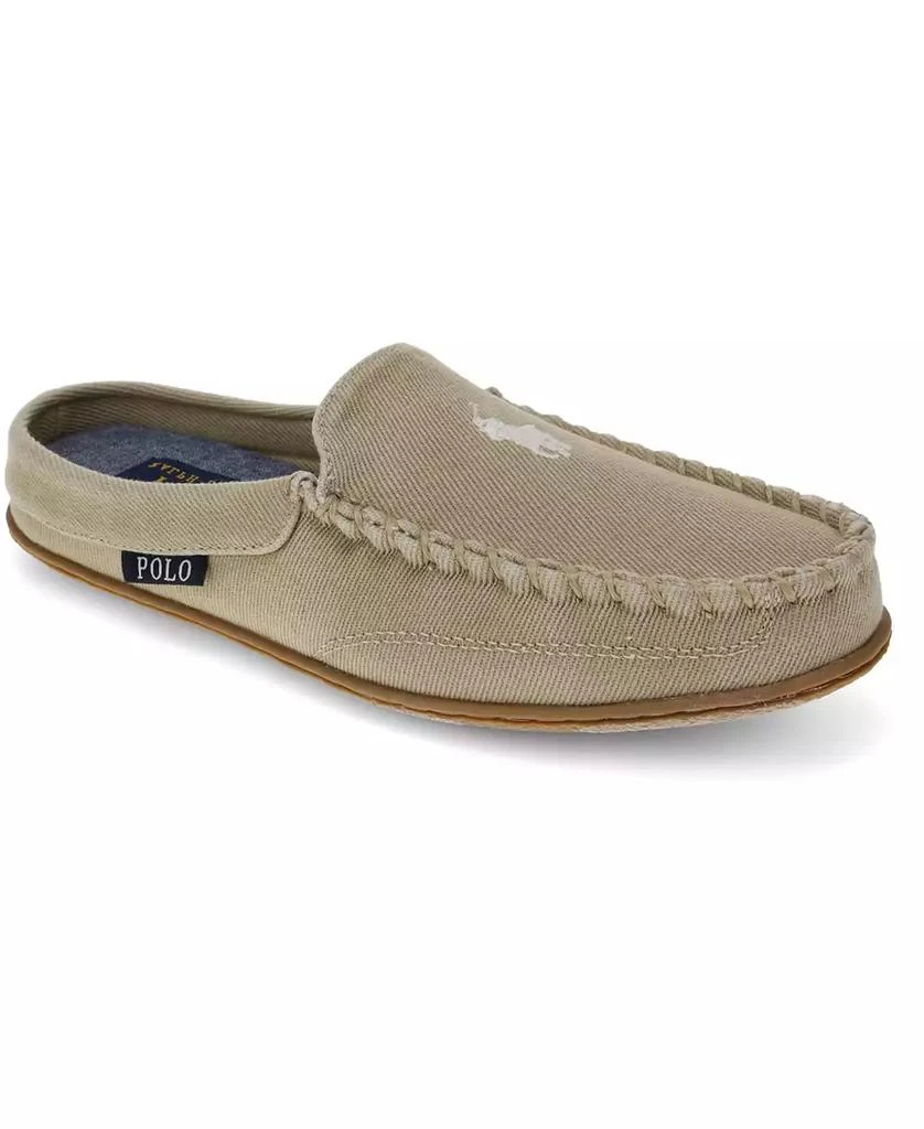 商品Ralph Lauren|Women's Collins Washed Twill Fabric Moccasin Mule Slippers,价格¥608,第1张图片