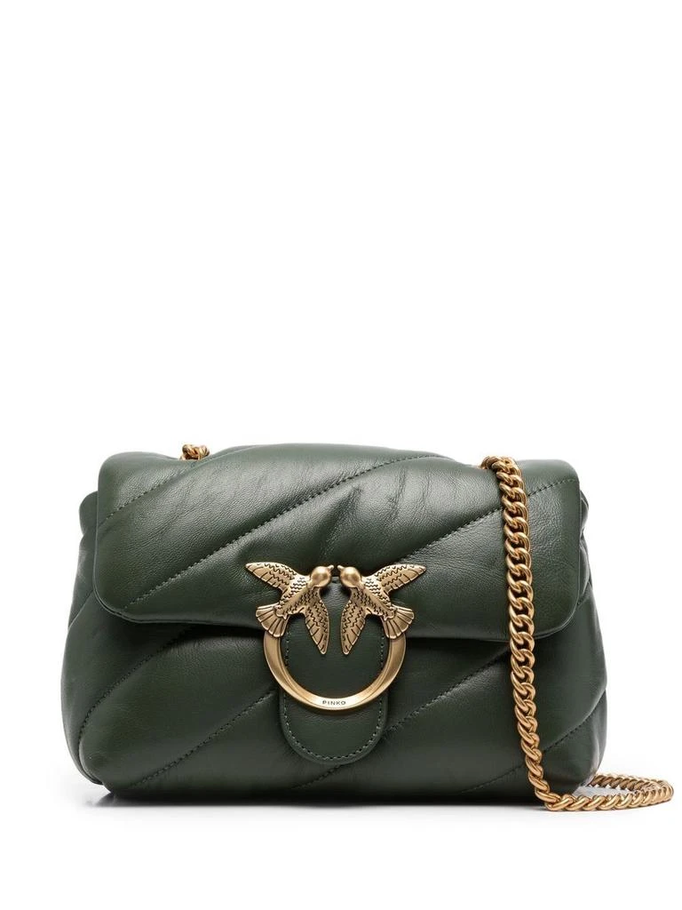 商品PINKO|Pinko women's green leather shoulder bag,价格¥2545,第1张图片