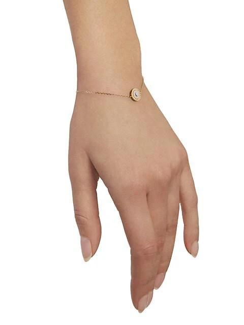 商品Marli|Coco Femme 18K Rose Gold &amp; White Agate Chain Bracelet,价格¥10500,第2张图片详细描述