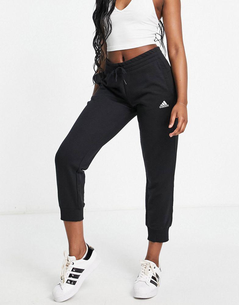 adidas Essentials cuffed joggers in black商品第1张图片规格展示