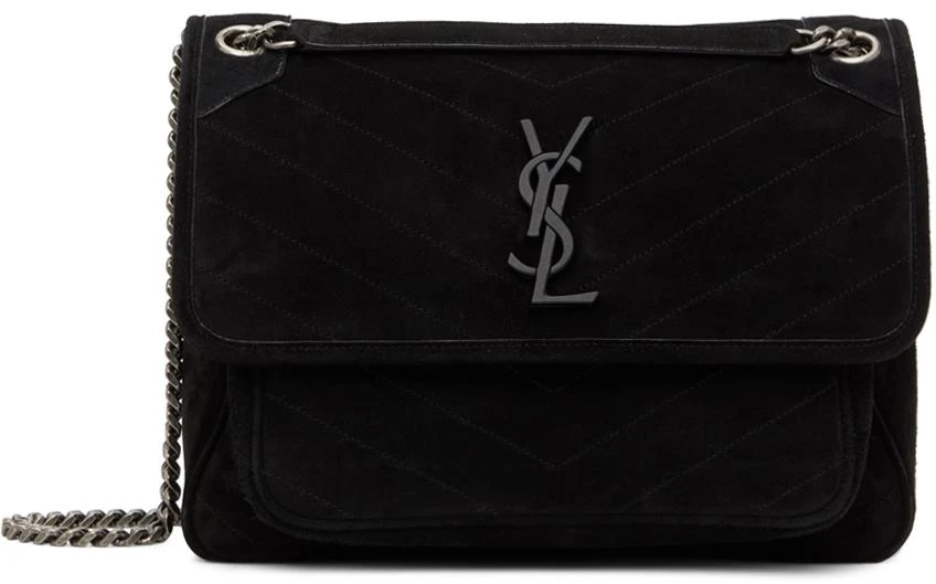 商品Yves Saint Laurent|Black Suede Medium Niki Bag,价格¥19650,第1张图片