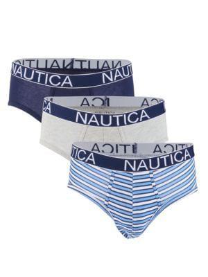 商品Nautica|3-Pack Logo Waist Briefs,价格¥75,第3张图片详细描述