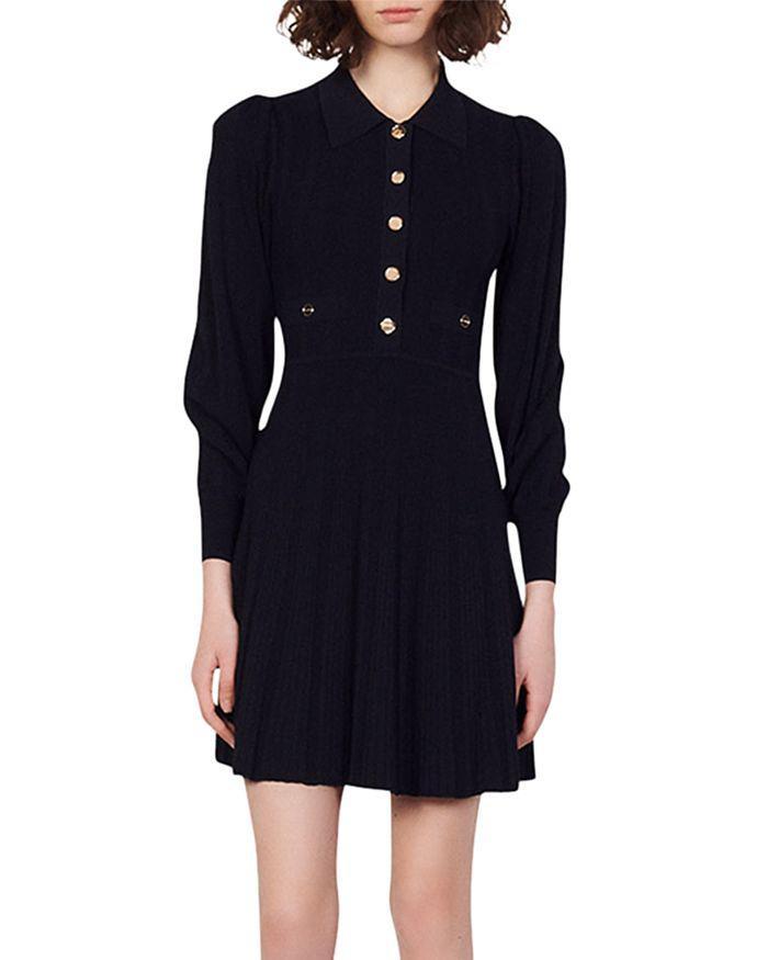 商品Sandro|Lison Short Knit Dress,价格¥2940,第1张图片