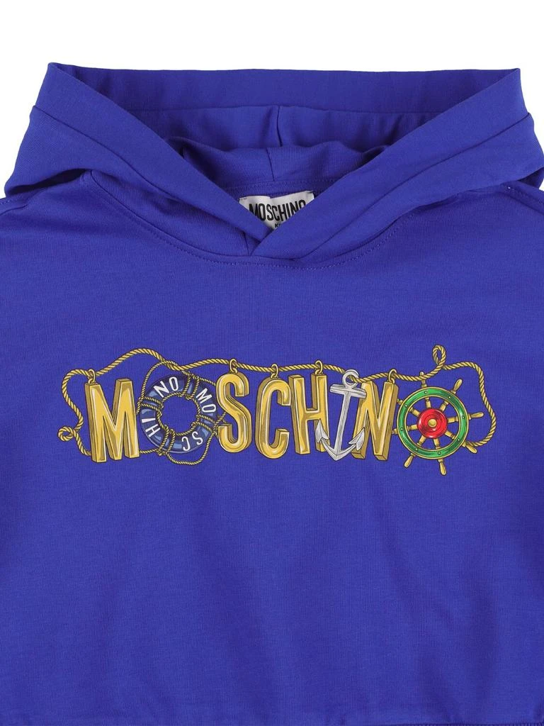 商品Moschino|Logo Print Cotton Sweatshirt Hoodie,价格¥398,第1张图片详细描述