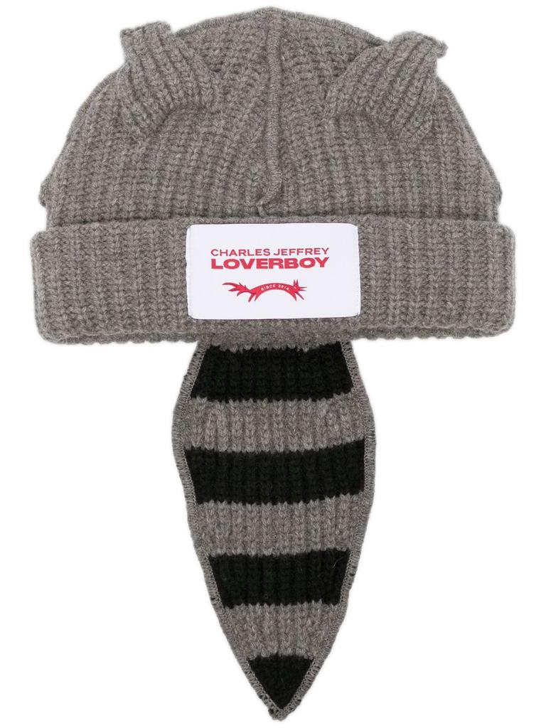 CHARLES JEFFREY LOVERBOY - Chunky Raccoon Beanie Hat商品第1张图片规格展示