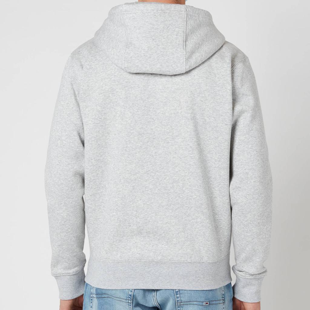 Tommy Jeans Men's Regular Fleece Zip Hoodie - Light Grey Heather商品第2张图片规格展示