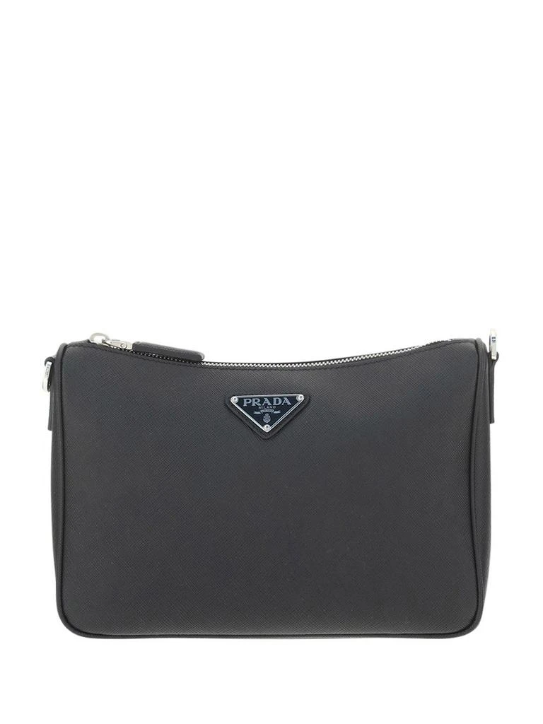 商品Prada|Prada Logo Plaque Zipped Crossbody Bag,价格¥17627,第1张图片