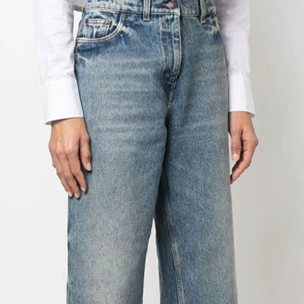 商品[国内直发] Prada|普拉达 SS23 水洗直筒宽松牛仔裤 女款 蓝色,价格¥9564,第7张图片详细描述
