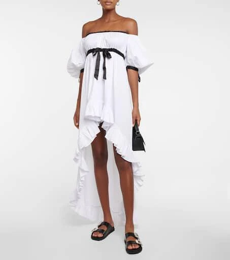 商品CAROLINE CONSTAS|Analiese off-shoulder poplin dress,价格¥3746,第2张图片详细描述