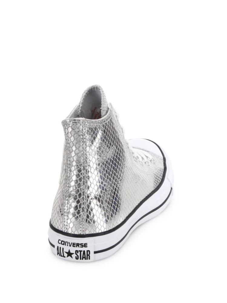 商品Converse|Chuck Taylor All-Star Snake-Print Metallic Leather High-Top Sneakers,价格¥446,第2张图片详细描述