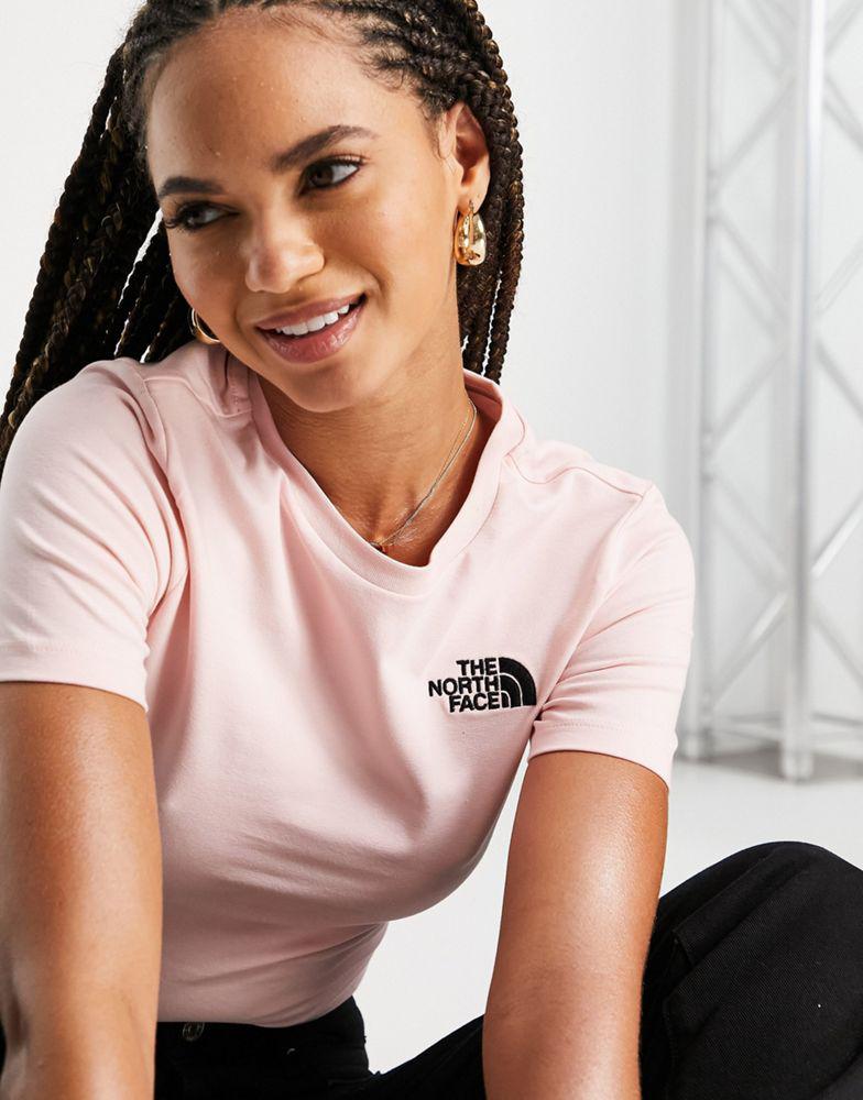 The North Face Cropped t-shirt in pink Exclusive at ASOS商品第3张图片规格展示