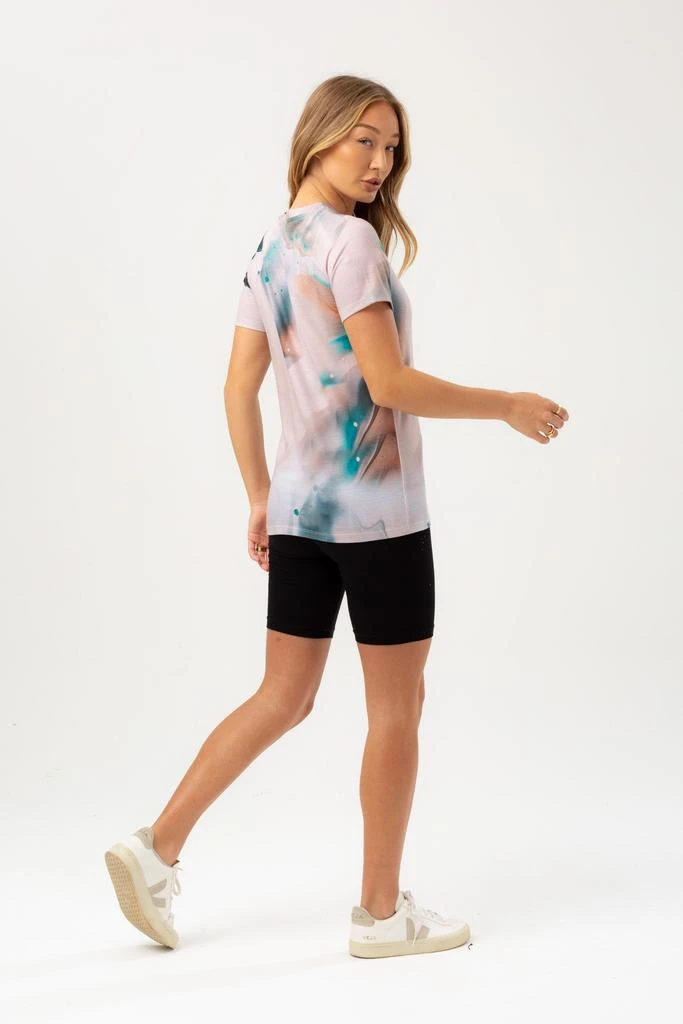 HYPE WOMENS MILK MARBLE JUSTHYPE WOVEN TAB T-SHIRT 商品