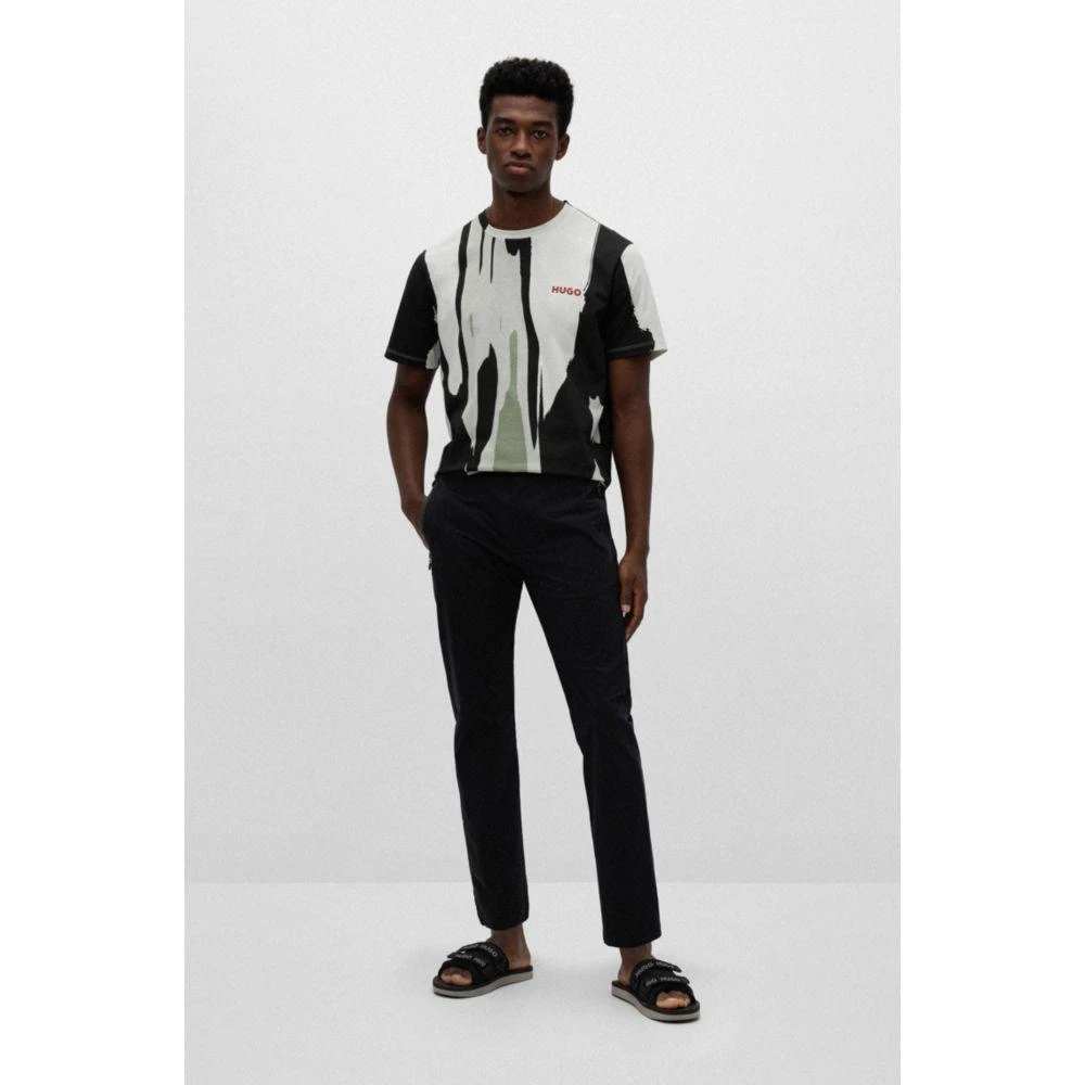 商品Hugo Boss|Cotton-jersey T-shirt with all-over pattern,价格¥389,第2张图片详细描述