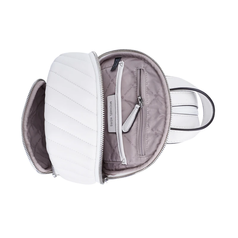 Michael Kors 奥莱 ERIN 小号女士纯素皮革双肩包35F0SERB5U-OPTIC-WHITE 商品