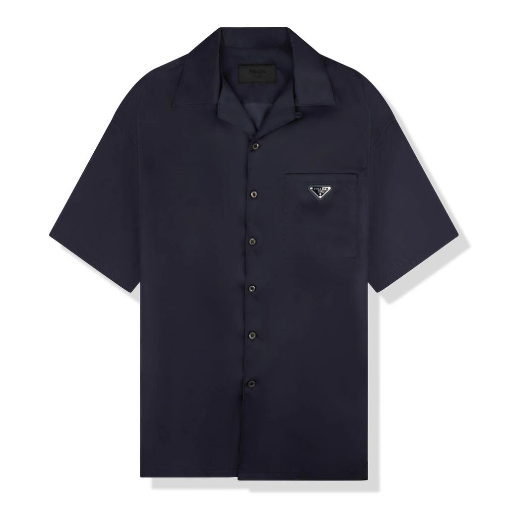 商品Prada|Prada Recycled Nylon Short Sleeve Blue Shirt,价格¥9532,第1张图片