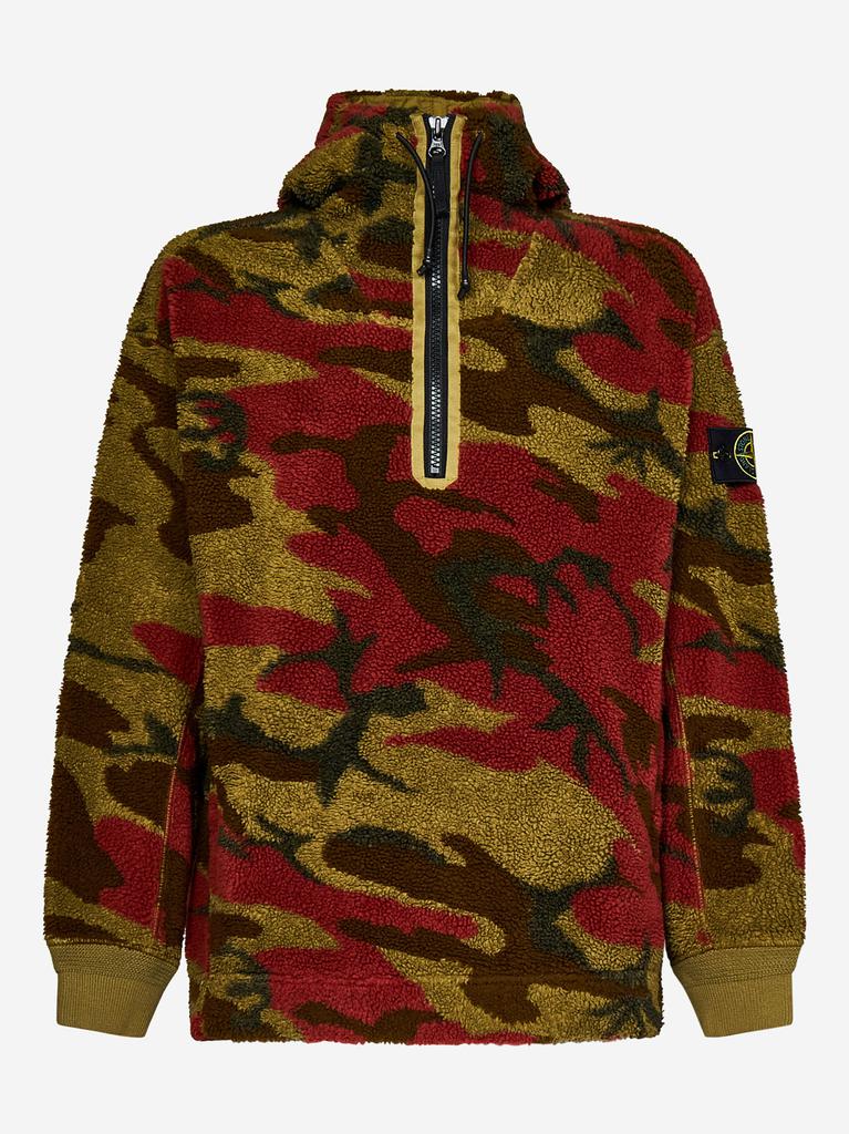 Stone Island 616E3 S.I. HERITAGE CAMO PILE Sweatshirt商品第1张图片规格展示