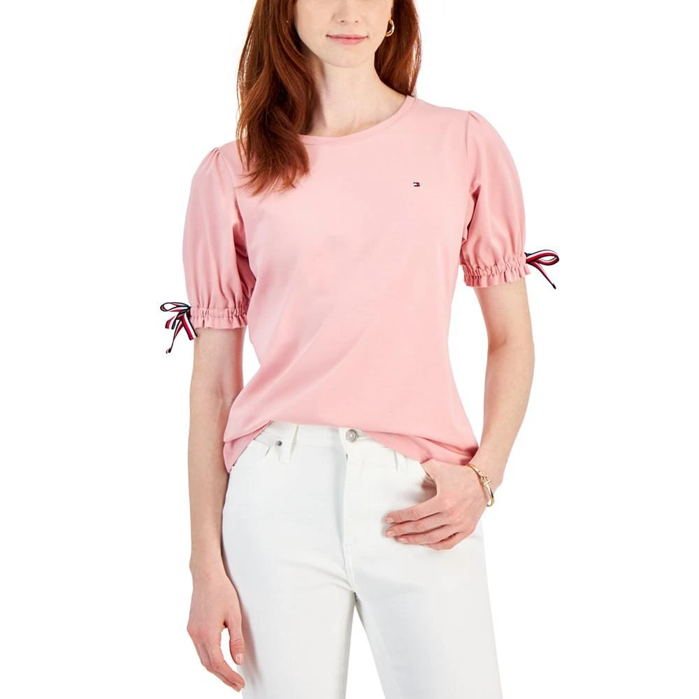 商品Tommy Hilfiger|Women's Drawstring-Cuff T-Shirt,价格¥330,第1张图片详细描述