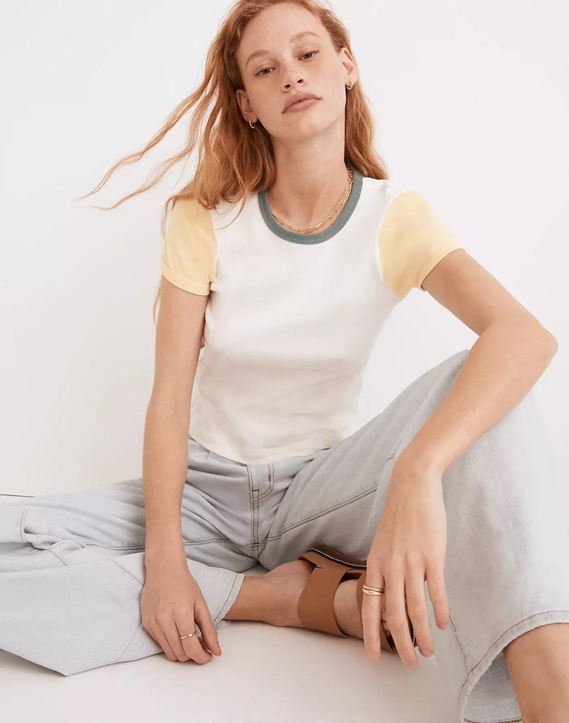 商品Madewell|Rivet & Thread Baby Tee in Colorblock,价格¥215,第6张图片详细描述