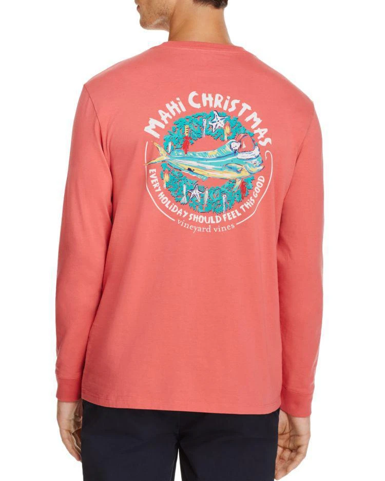 商品Vineyard Vines|Christmas Mahi Crewneck Long Sleeve Tee ,价格¥253,第1张图片