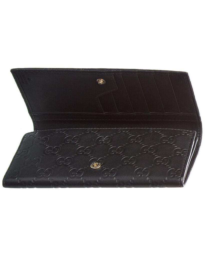 商品[二手商品] Chanel|Gucci Black Lambskin Leather GG Wallet (Authentic Pre-Owned),价格¥3690,第5张图片详细描述