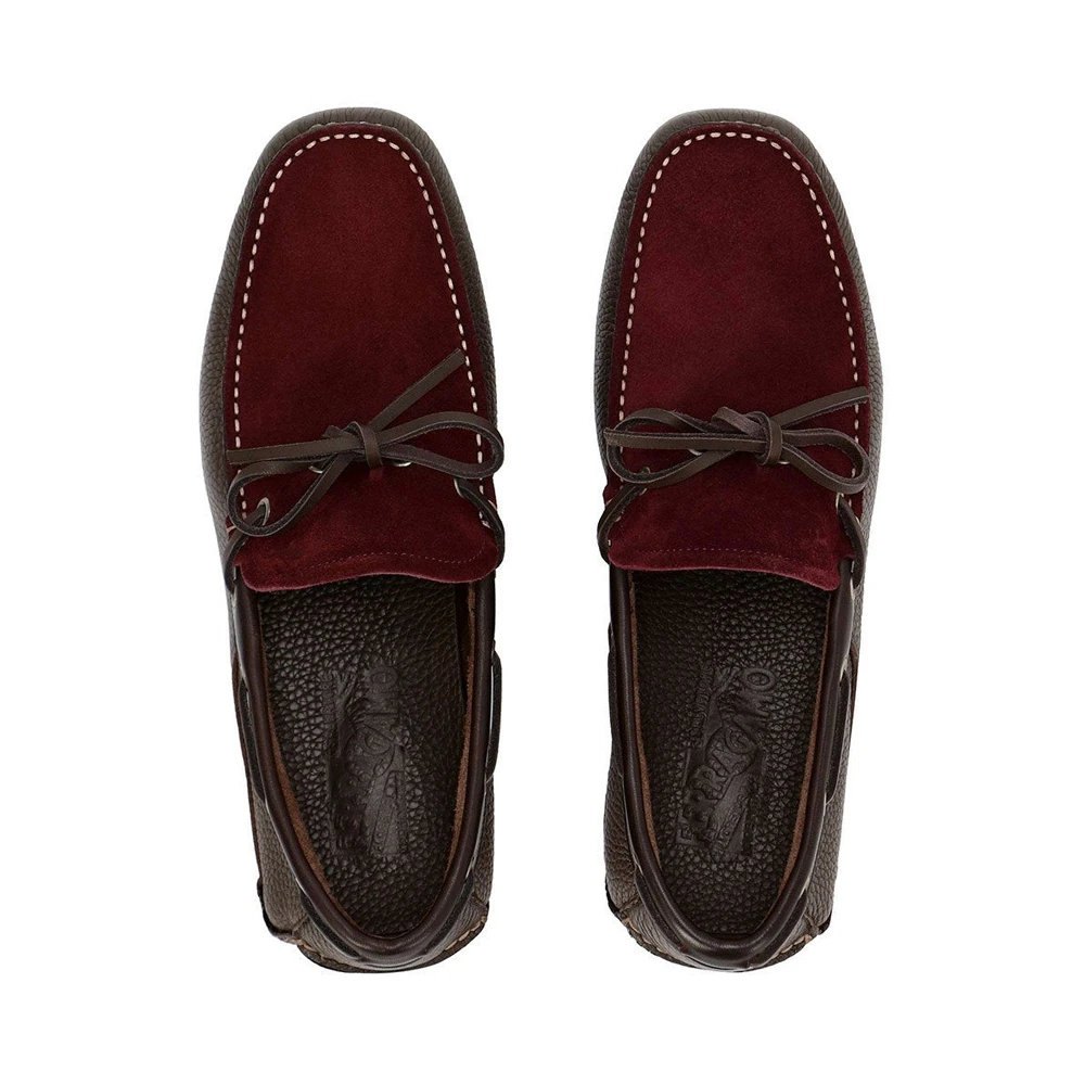 SALVATORE FERRAGAMO 男士棕色芒果皮乐福鞋 0582735 商品