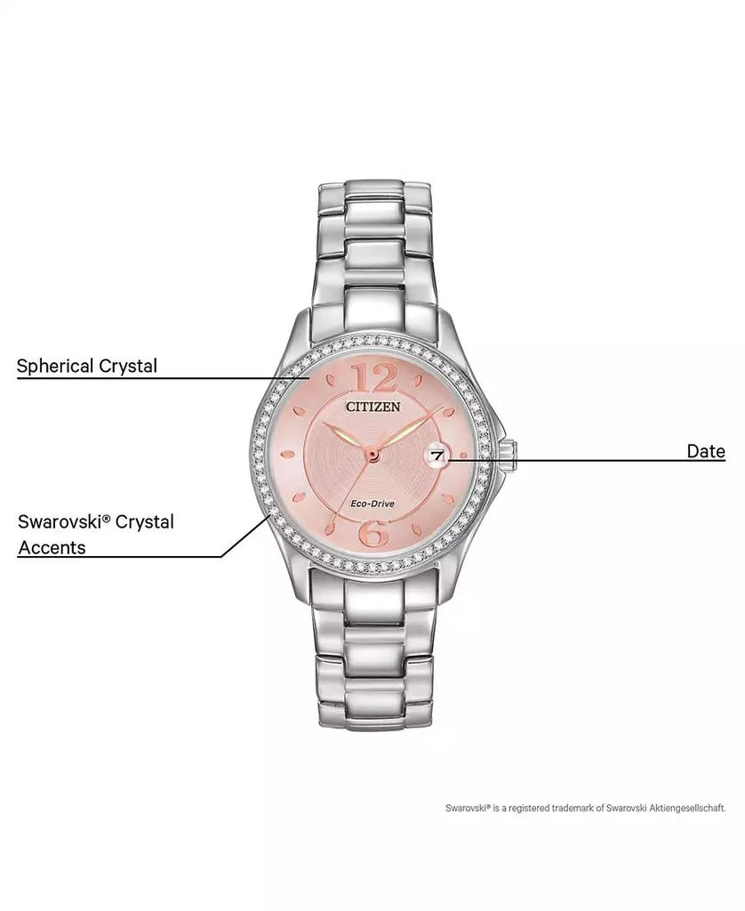 商品Citizen|Women's Eco-Drive Stainless Steel Bracelet Watch 29mm FE1140-86X,价格¥1810,第4张图片详细描述