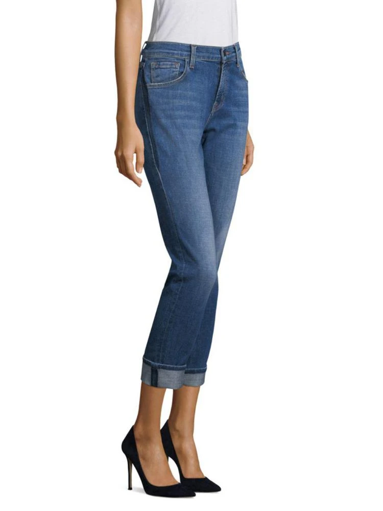 商品J Brand|Johnny Mid-Rise Medium Wash Boyfriend Jeans,价格¥691,第3张图片详细描述