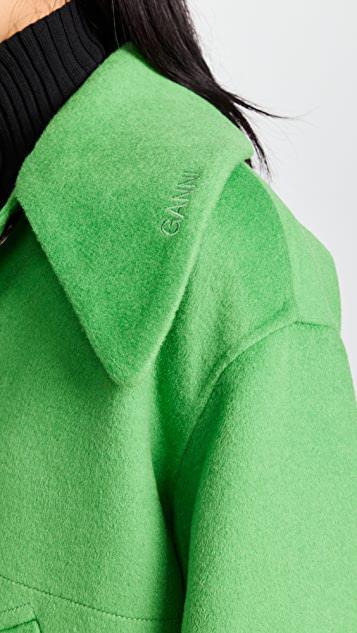 商品Ganni|羊毛宽领夹克,价格¥3546,第7张图片详细描述