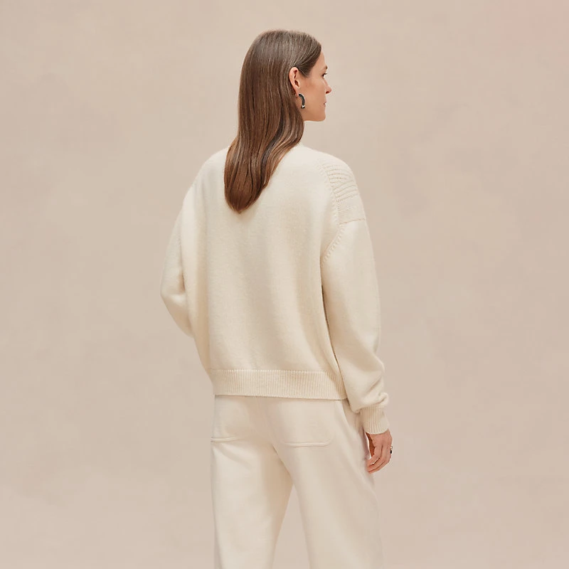 商品Hermes|Hermes/爱马仕 女士白色羊绒毛衣,价格¥15708,第6张图片详细描述