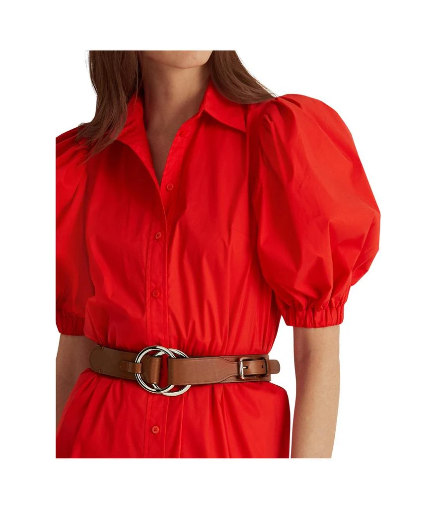 商品Ralph Lauren|Puff-Sleeve Cotton Midi Dress,价格¥749,第3张图片详细描述