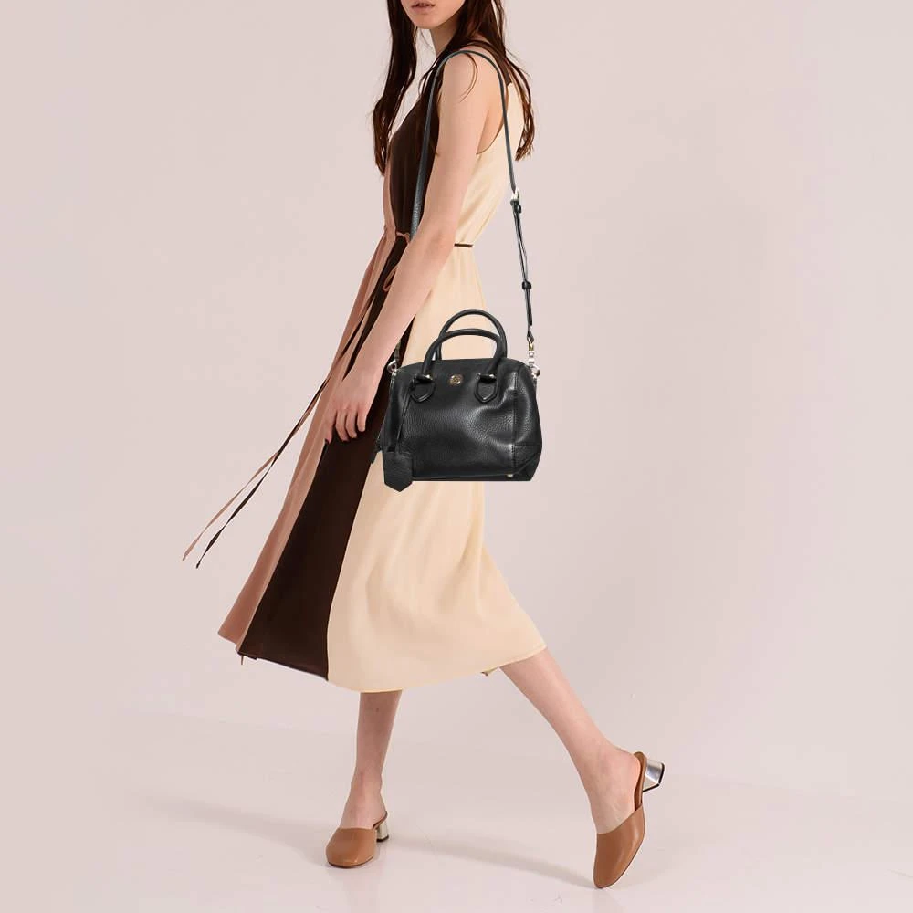 商品[二手商品] Tory Burch|Tory Burch Black Leather Robinson Middy Satchel,价格¥1410,第2张图片详细描述