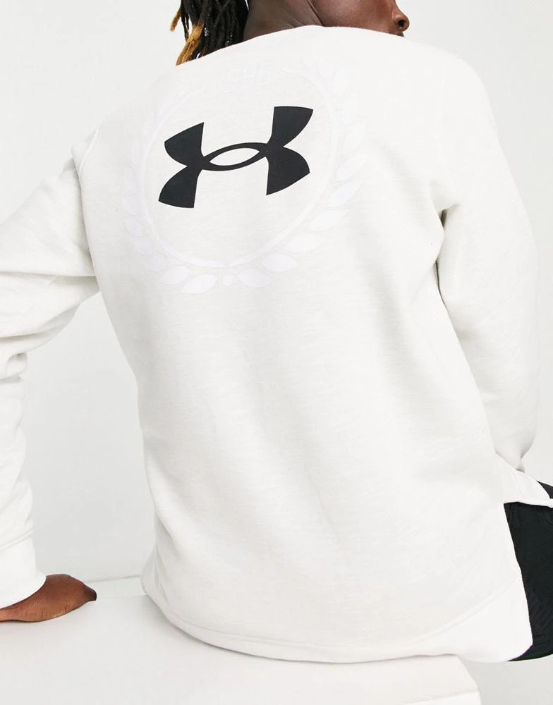 商品Under Armour|Under Armour Training sweatshirt with back print in stone,价格¥385,第1张图片