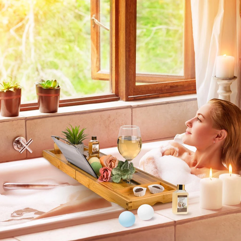 商品Lovery|Bathtub Caddy Tray Gift 13-Piece Set,价格¥559,第5张图片详细描述