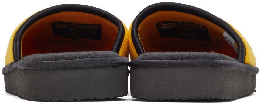 SSENSE Exclusive Yellow & Black Painted Mascot Slippers商品第2张图片规格展示