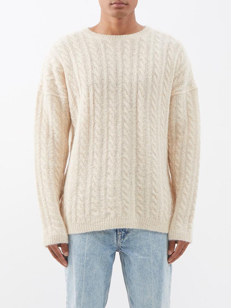 Popover cable-knit alpaca-blend sweater商品第1张图片规格展示