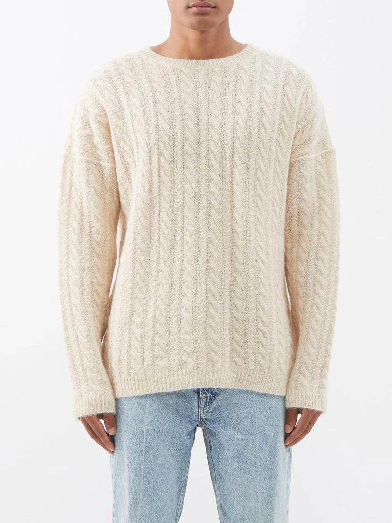 商品Our Legacy|Popover cable-knit alpaca-blend sweater,价格¥1825,第1张图片