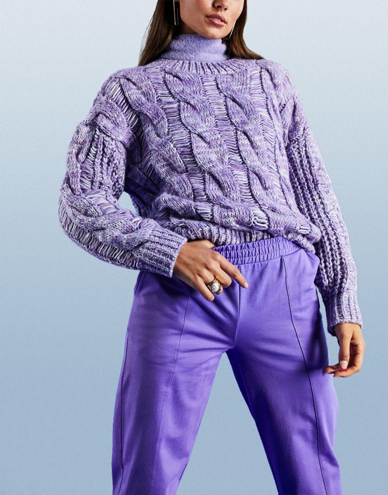 ASOS DESIGN low rise straight leg jogger with pintuck in purple商品第4张图片规格展示
