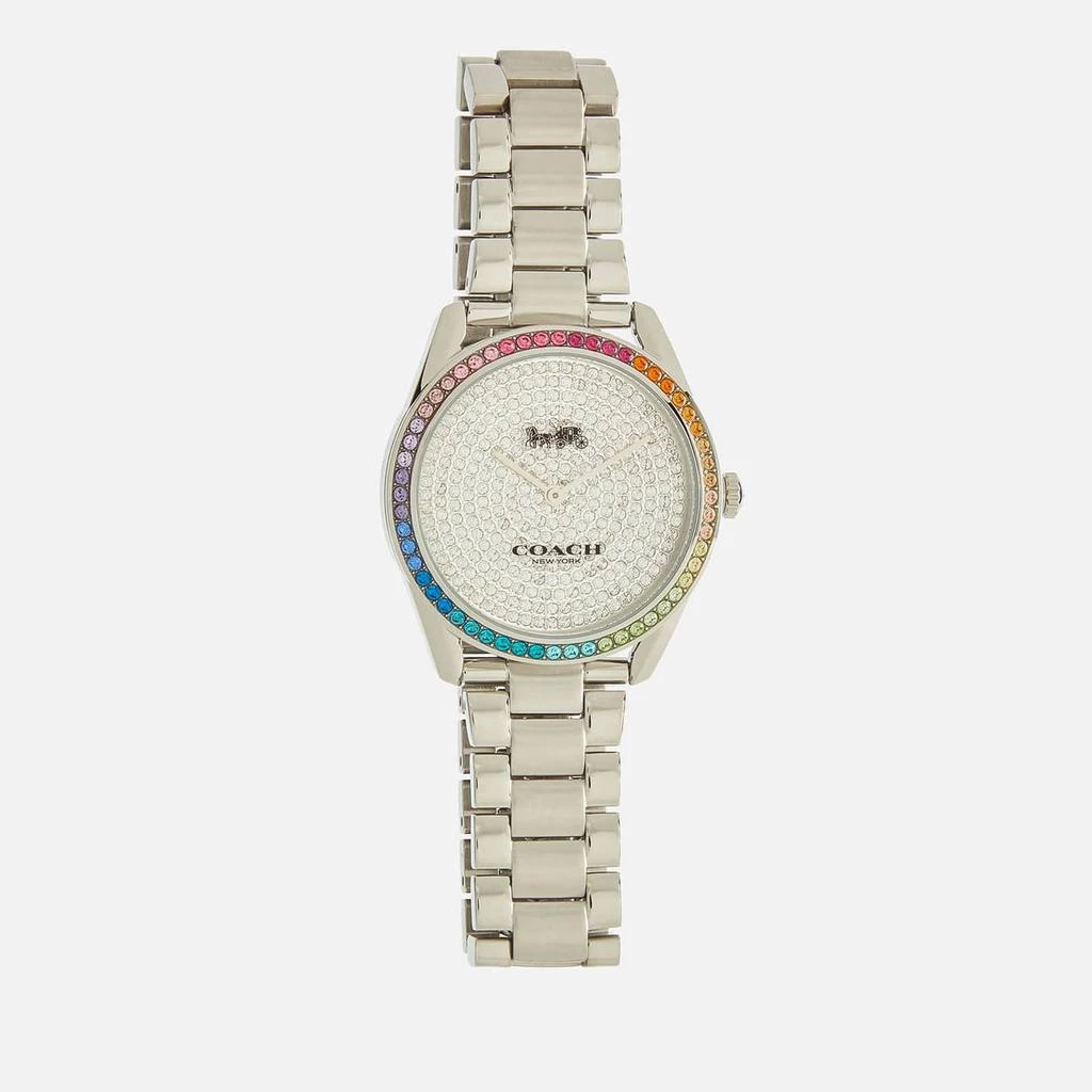 商品Coach|Coach Women's Preston Rainbow Crystal Watch - Silver,价格¥1700,第1张图片