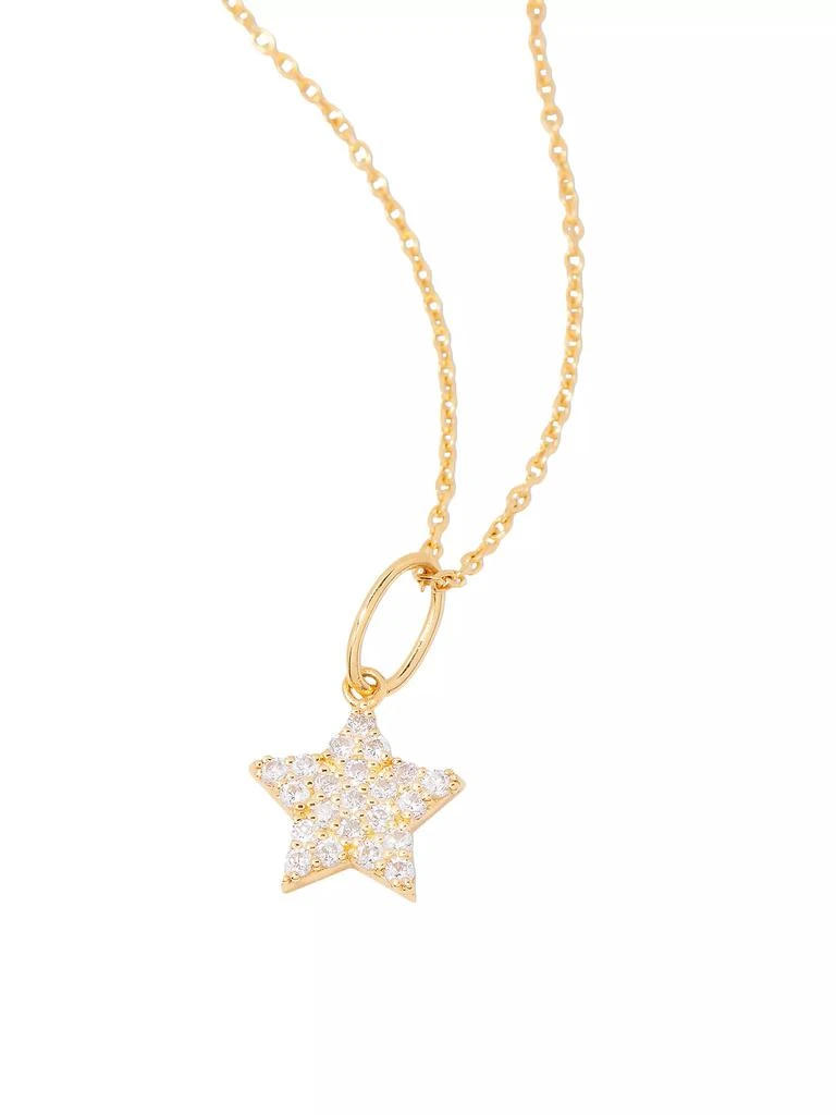 商品brook & york|Adeline 14K-Yellow-Gold Vermeil & Cubic Zirconia Star Pendant Necklace,价格¥825,第3张图片详细描述