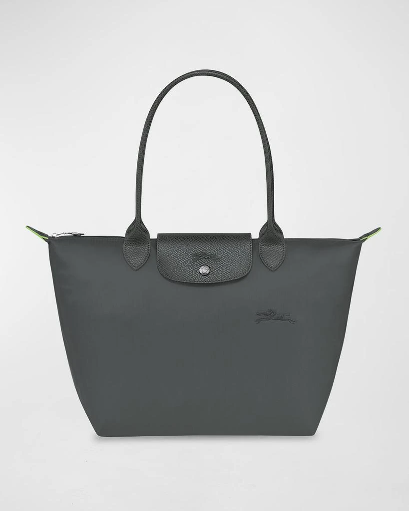 商品Longchamp|Le Pliage Green Nylon Tote Bag,价格¥1083,第1张图片