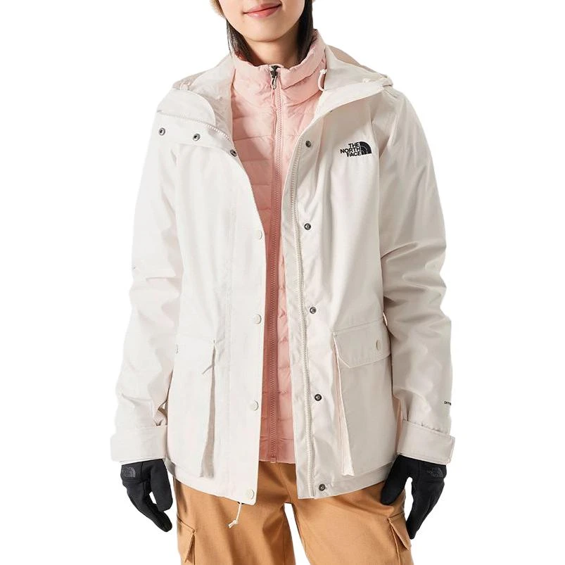 商品[国内直发] The North Face|北面  城市户外系列 羽绒内胆宽松三合一  防水防风保暖冲锋衣 女款 白色,价格¥3706,第4张图片详细描述